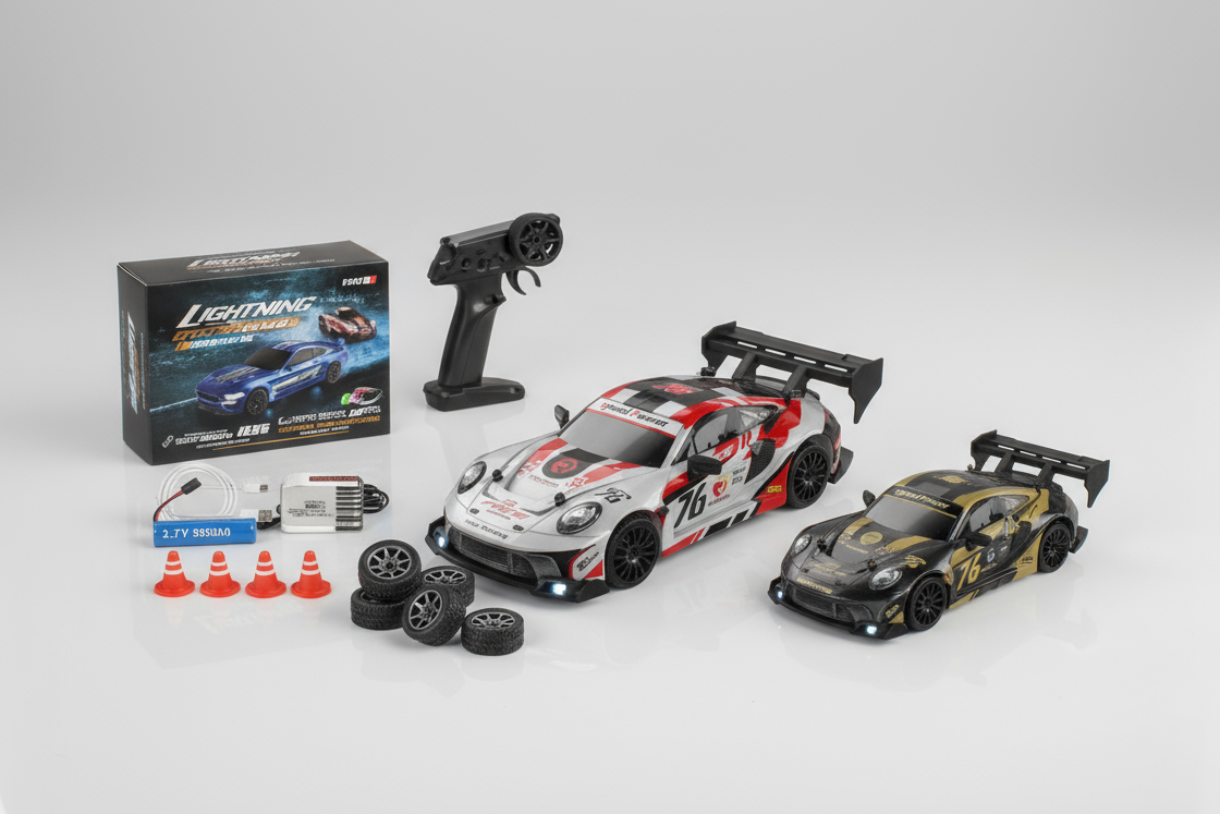 Drift RC blanche et rouge numéro 76