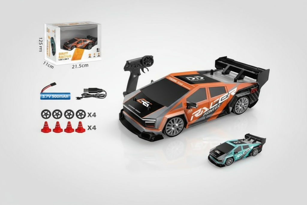 Drift RC Lamborghini orange avec variante cyan