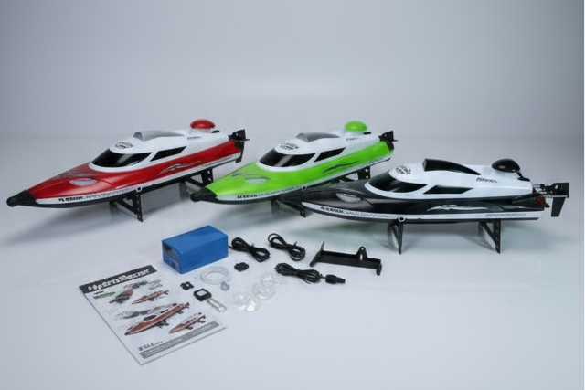 PlayVolt HydroRacer Collection alignés - Rouge, Vert et Noir